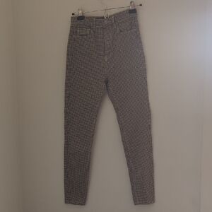 Stradivarius Black and White Skinny Pants